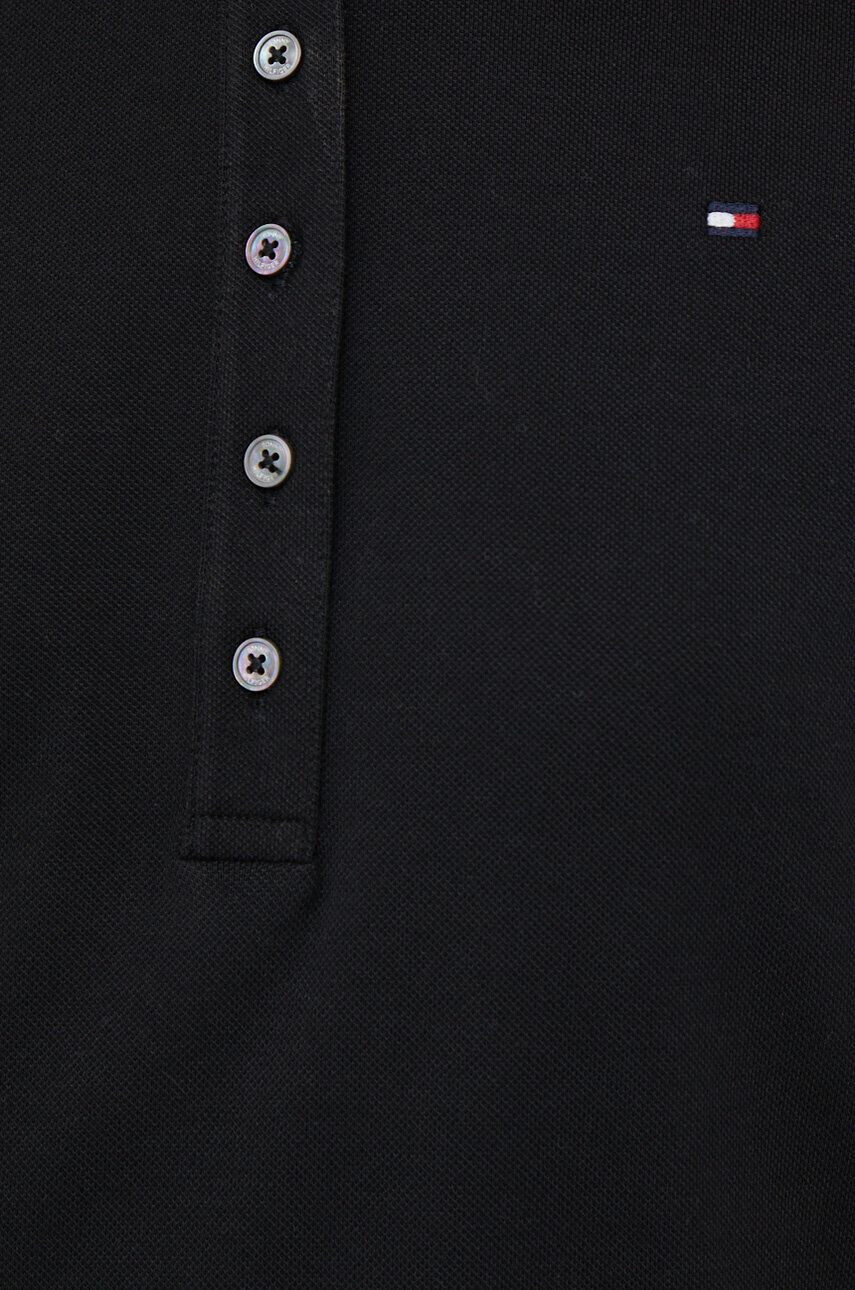 Tommy Hilfiger Polo tričko černá barva - Pepit.cz