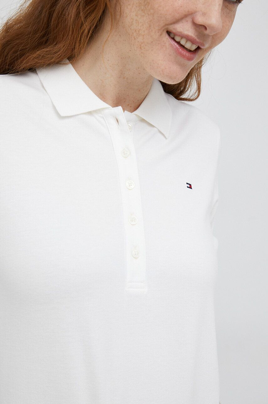 Tommy Hilfiger Polo tričko bílá barva - Pepit.cz