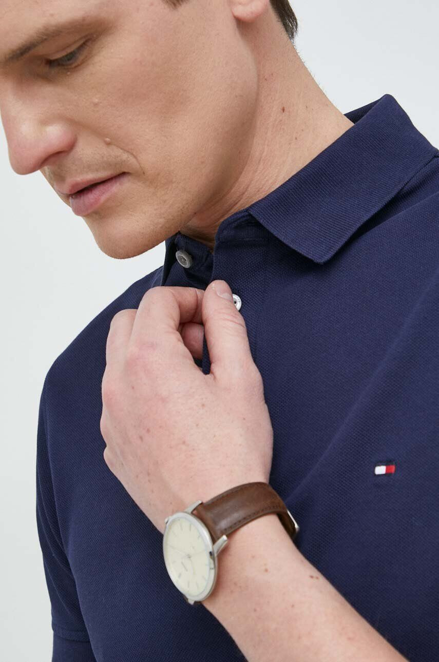 Tommy Hilfiger Polo tričko červená barva - Pepit.cz