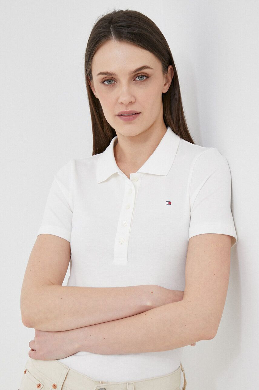 Tommy Hilfiger Polo tričko růžová barva - Pepit.cz