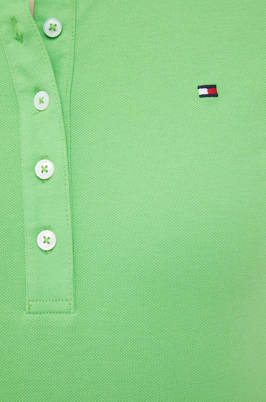 Tommy Hilfiger Polo tričko zelená barva - Pepit.cz