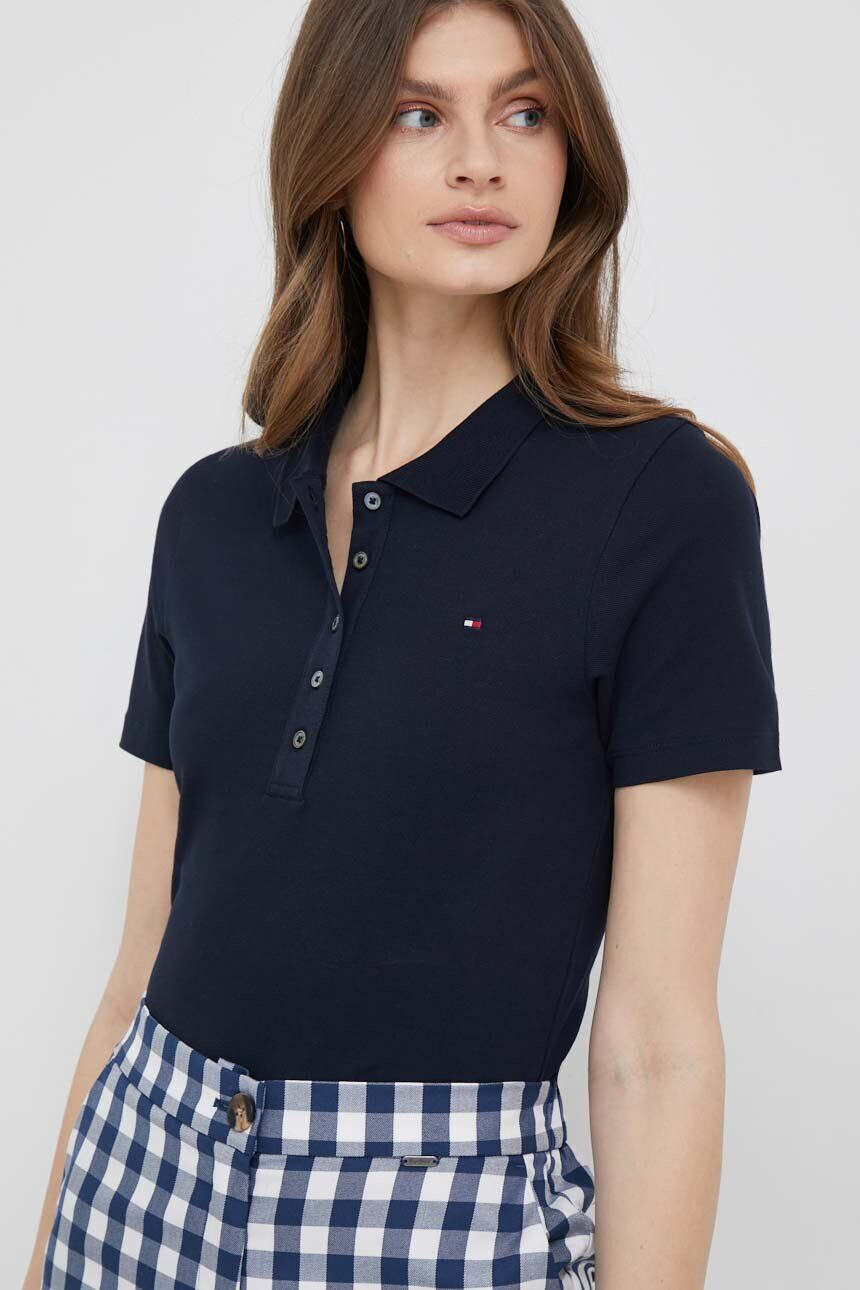 Tommy Hilfiger Polo tričko tmavomodrá barva - Pepit.cz