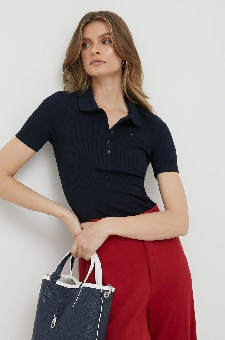 Tommy Hilfiger Polo tričko tmavomodrá barva - Pepit.cz