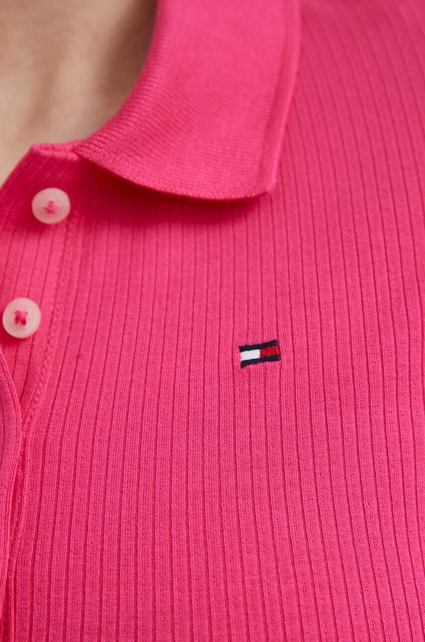 Tommy Hilfiger Polo tričko růžová barva - Pepit.cz