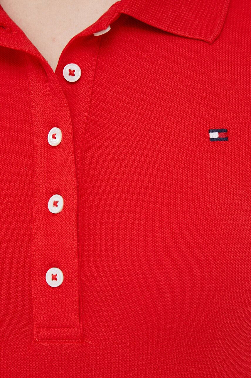 Tommy Hilfiger Polo tričko červená barva - Pepit.cz