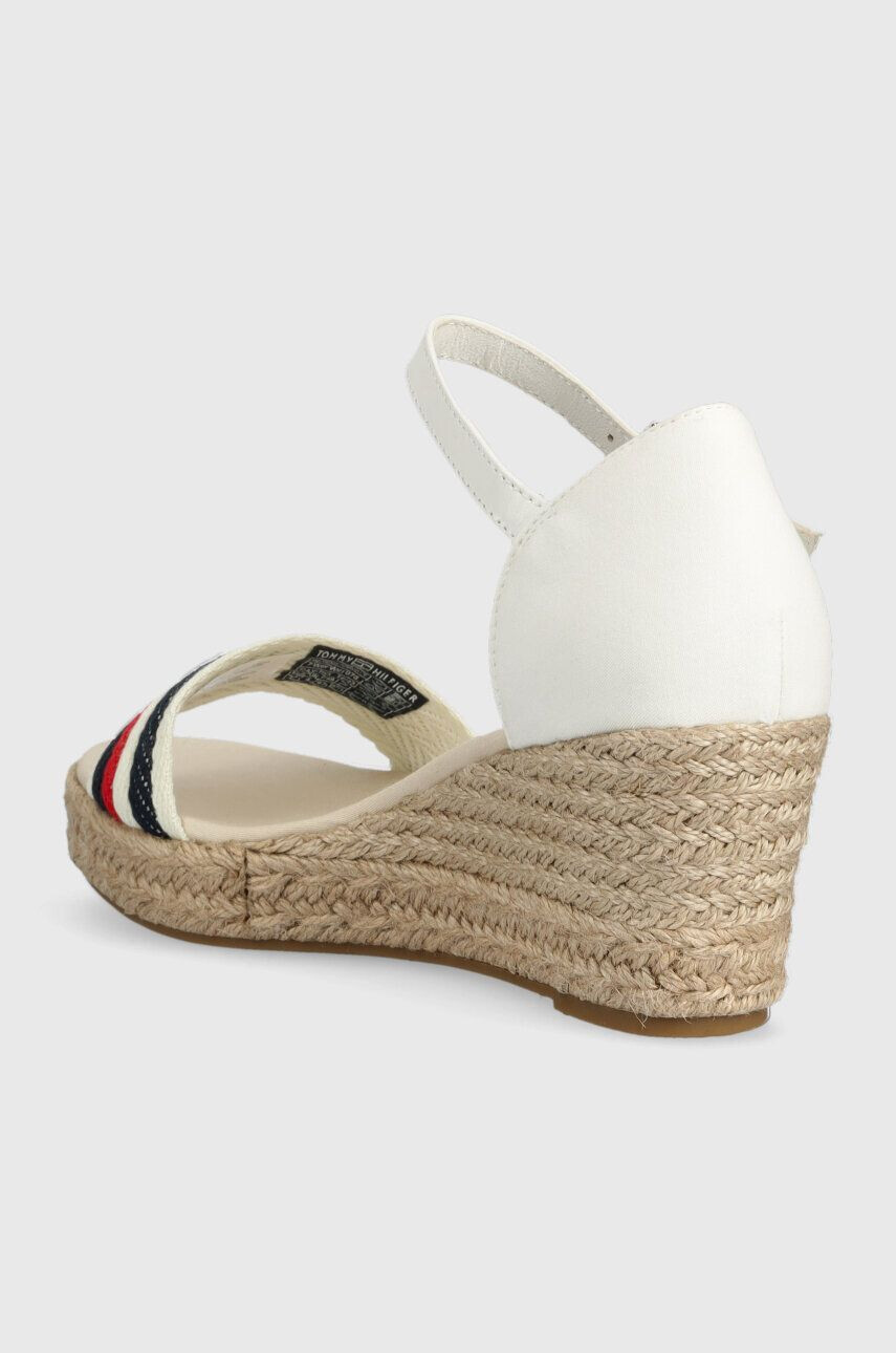 Tommy Hilfiger Sandály MID WEDGE CORPORATE dámské bílá barva na klínku - Pepit.cz