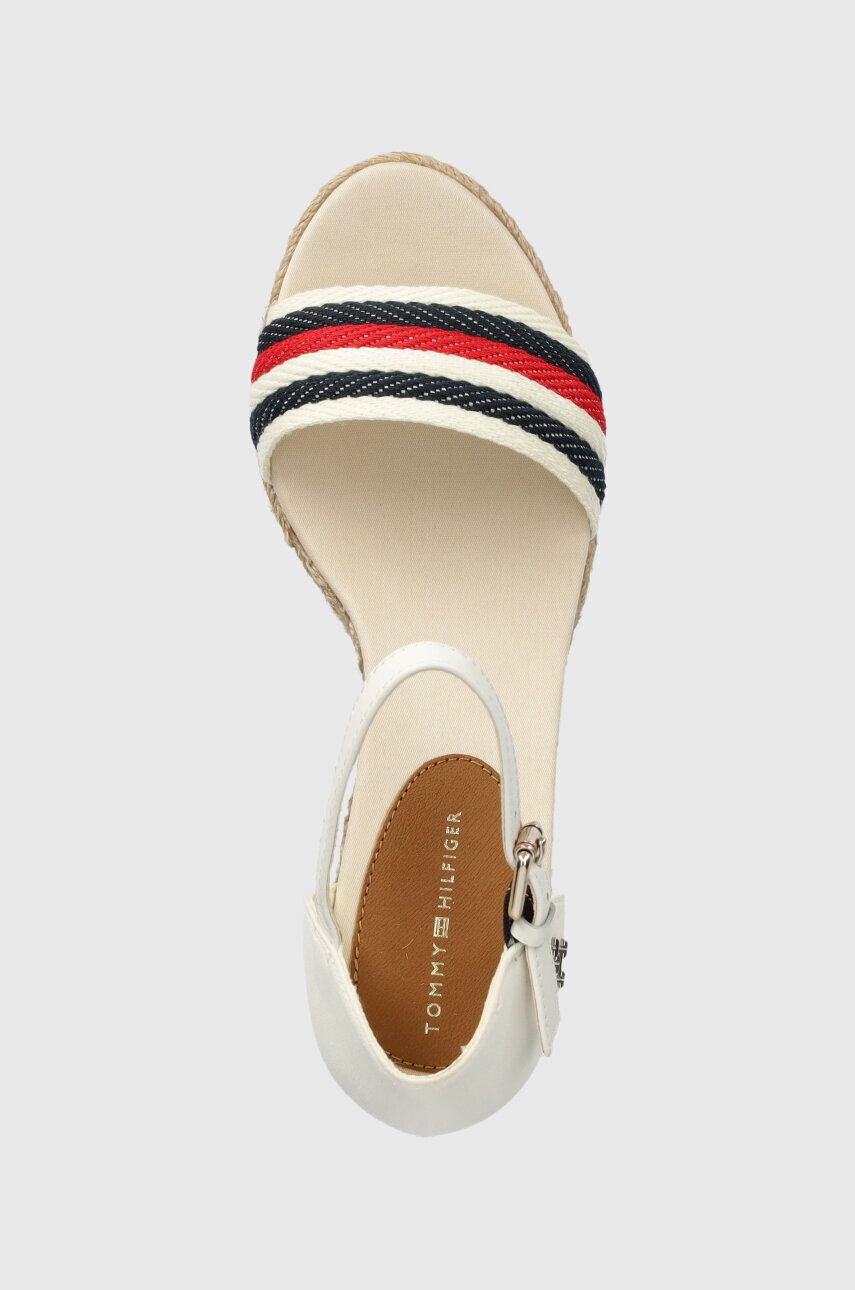 Tommy Hilfiger Sandály MID WEDGE CORPORATE dámské bílá barva na klínku - Pepit.cz