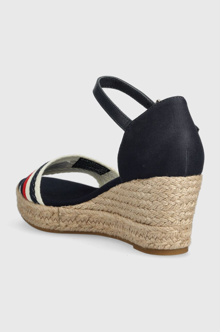 Tommy Hilfiger Sandály MID WEDGE CORPORATE dámské tmavomodrá barva na klínku - Pepit.cz