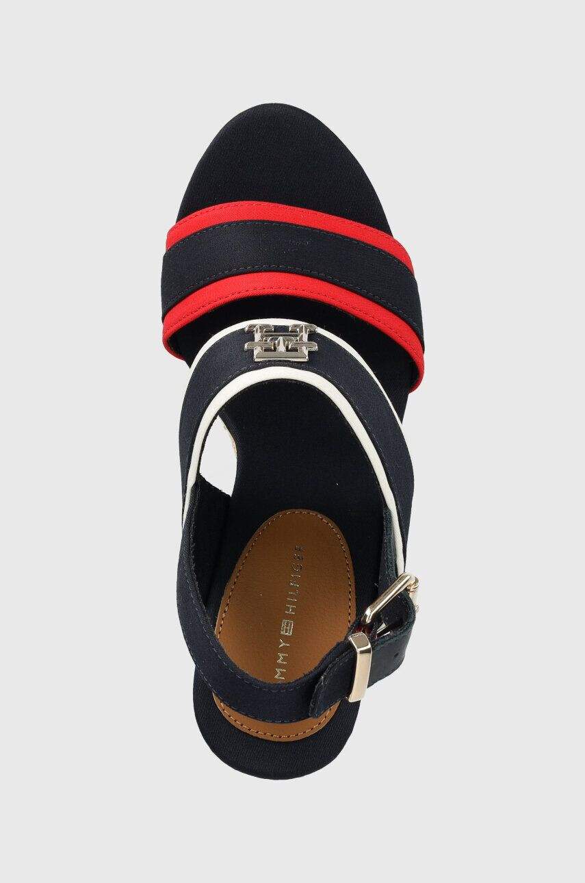 Tommy Hilfiger Sandály RWB FEMININE WEDGE dámské tmavomodrá barva na klínku - Pepit.cz