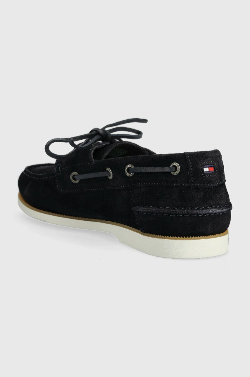 Tommy Hilfiger Semišové mokasíny TH BOAT SHOE CORE SUEDE pánské tmavomodrá barva FM0FM04505 - Pepit.cz