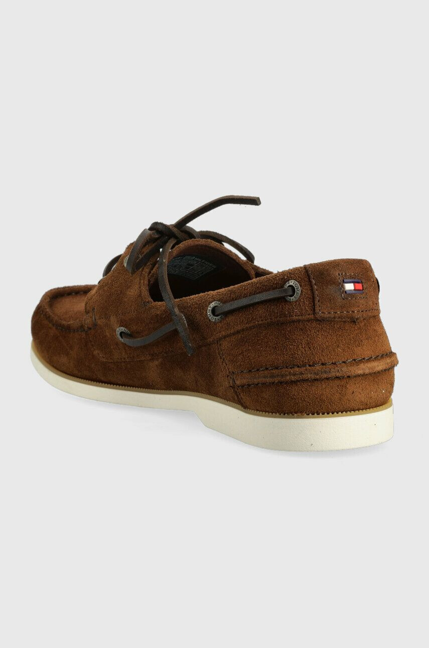 Tommy Hilfiger Semišové mokasíny TH BOAT SHOE CORE SUEDE pánské hnědá barva FM0FM04505 - Pepit.cz