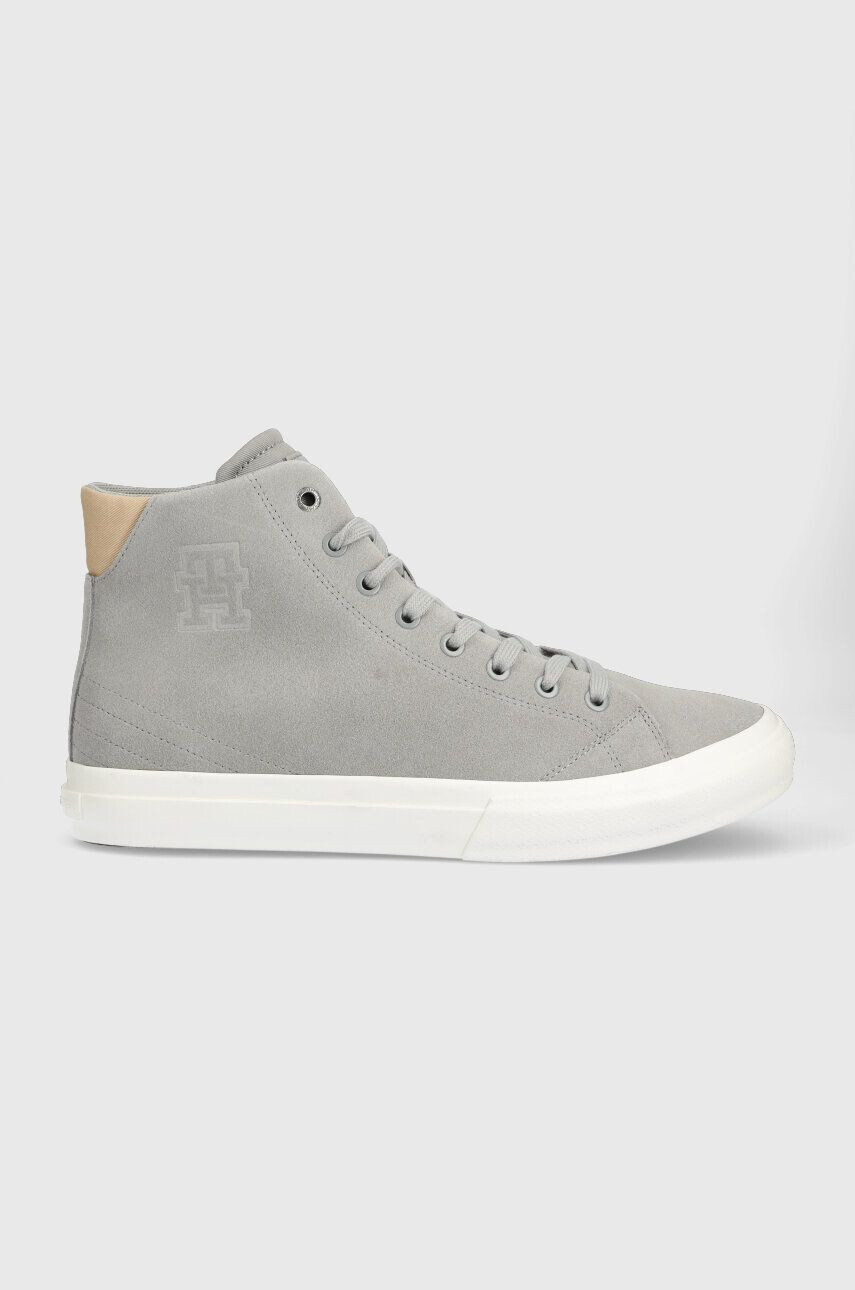 Tommy Hilfiger Semišové tenisky TH HI VULC STREET SUEDE šedá barva FM0FM04797 - Pepit.cz