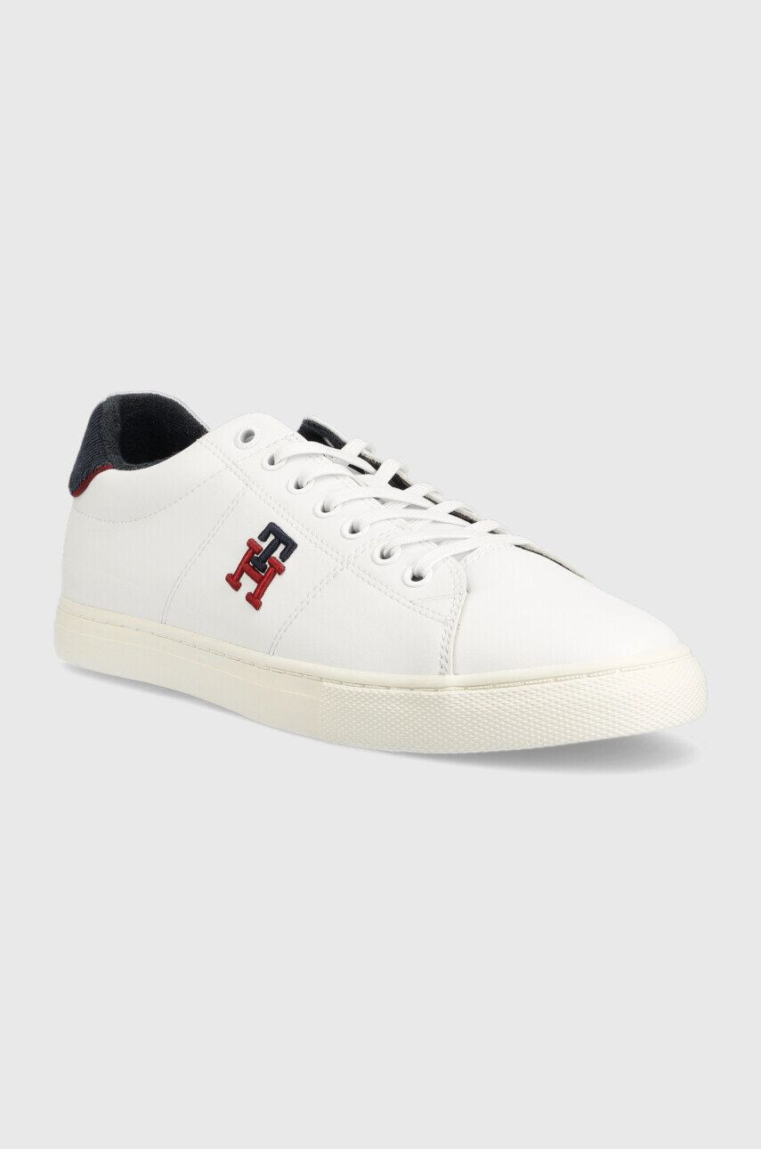 Tommy Hilfiger Sneakers boty Fm0fm04350 Core Vulc Varsity Monogram bílá barva - Pepit.cz