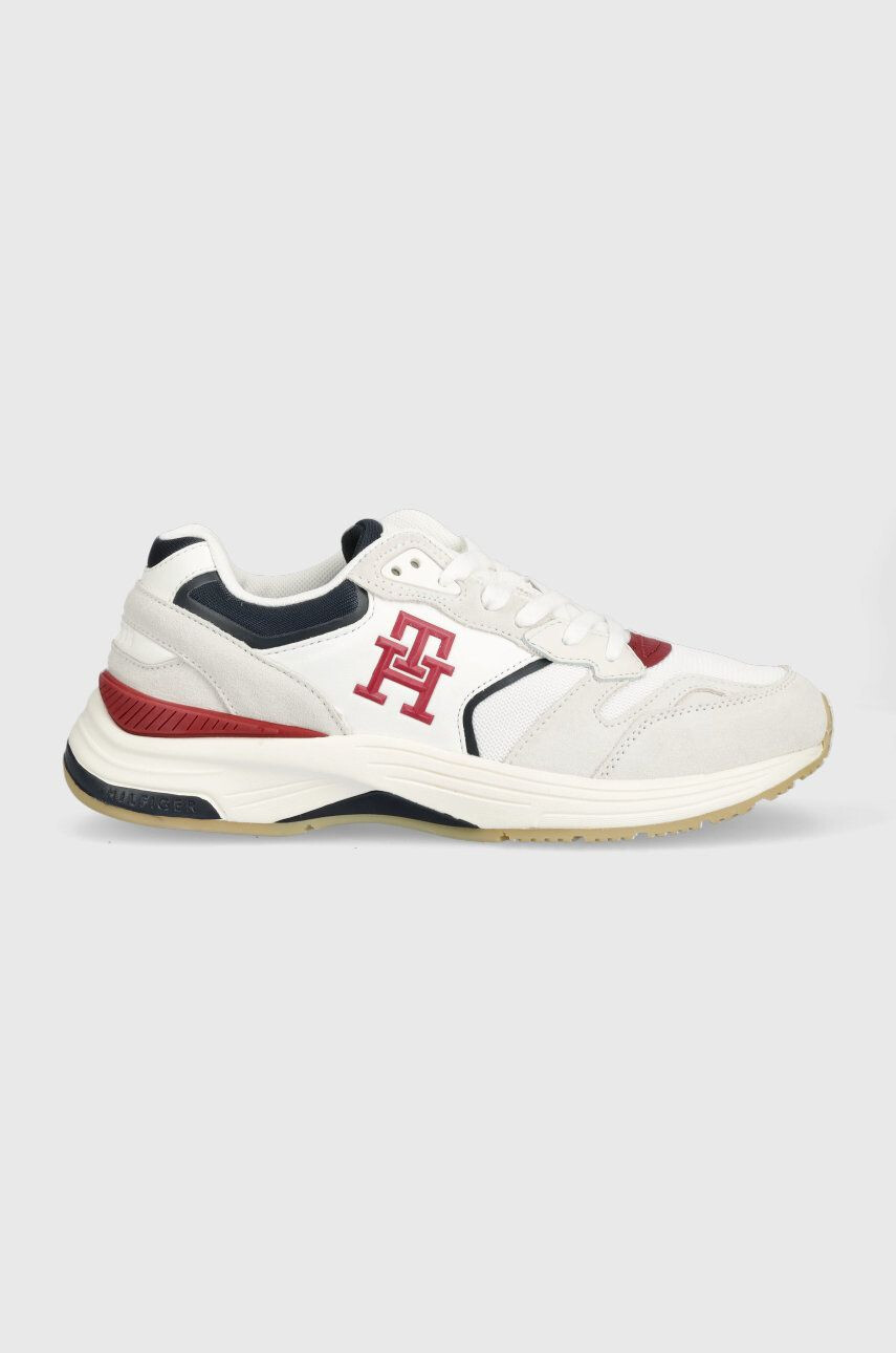 Tommy Hilfiger Sneakers boty FM0FM04360 MODERN PREP MIX RWB bílá barva - Pepit.cz