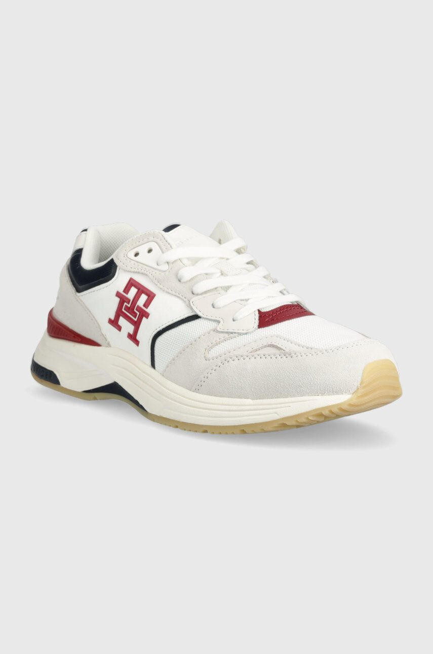 Tommy Hilfiger Sneakers boty FM0FM04360 MODERN PREP MIX RWB bílá barva - Pepit.cz