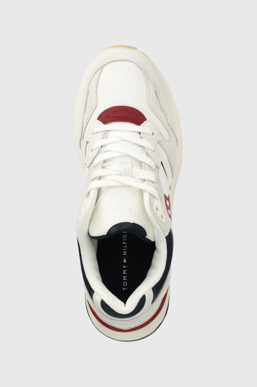 Tommy Hilfiger Sneakers boty FM0FM04360 MODERN PREP MIX RWB bílá barva - Pepit.cz