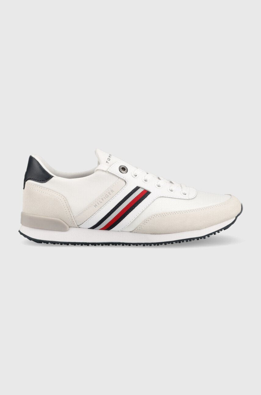 Tommy Hilfiger Sneakers boty Iconic Sock Runner Mix bílá barva - Pepit.cz