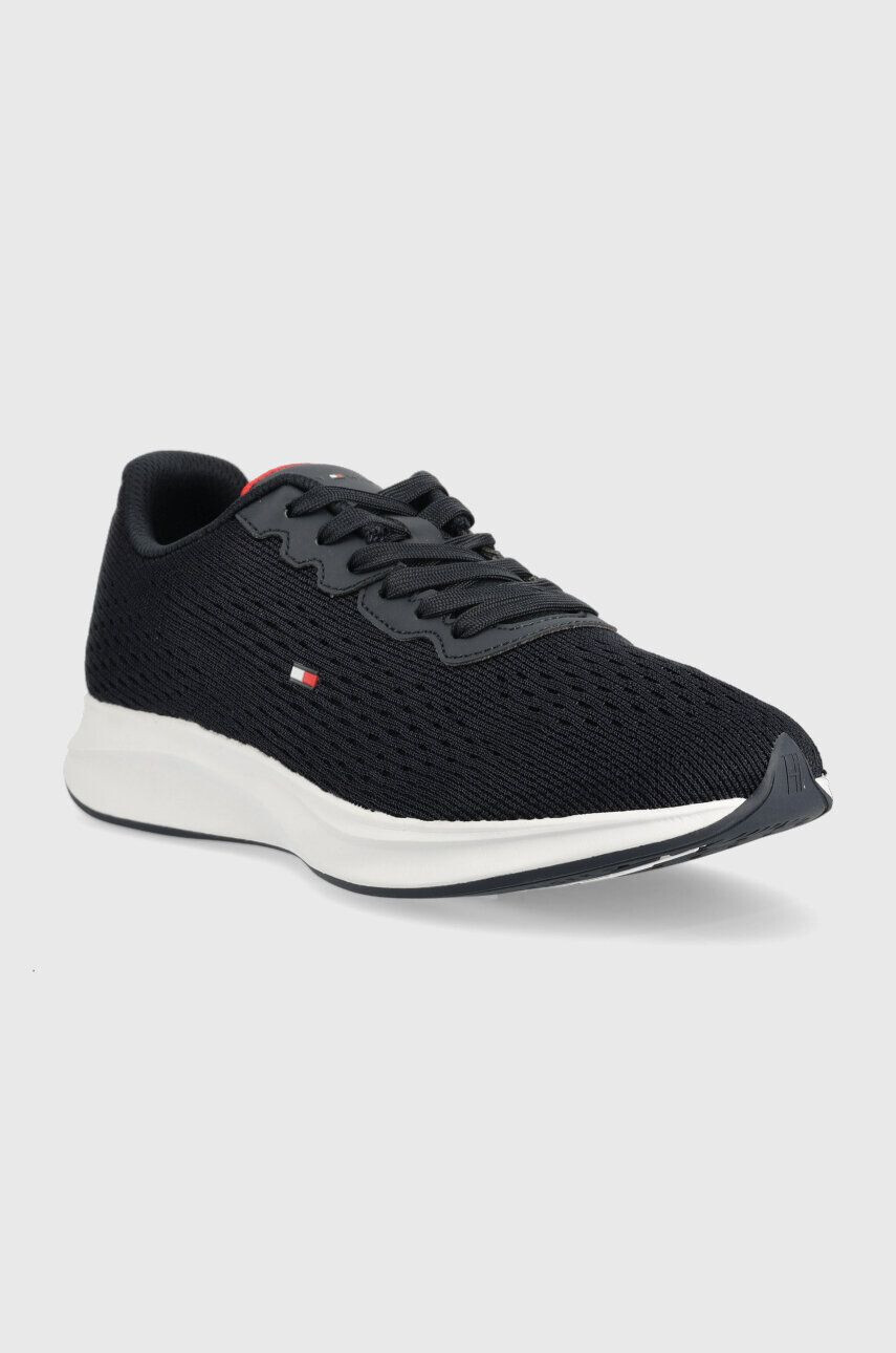 Tommy Hilfiger Sneakers boty LIGHTWEIGHT RUNNER KNIT FLAG tmavomodrá barva FM0FM04563 - Pepit.cz