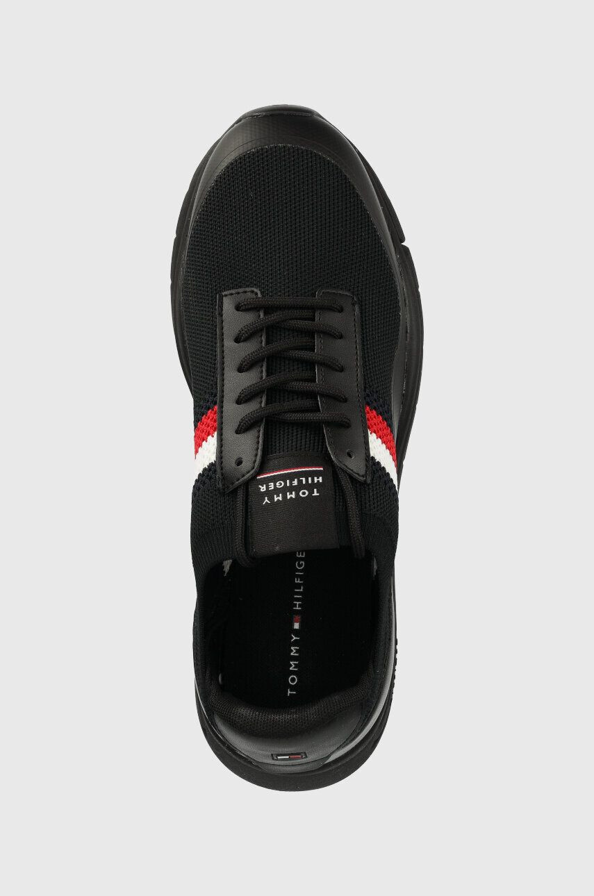 Tommy Hilfiger Sneakers boty PREMIUM LIGHTWEIGHT RUNNER KNIT černá barva - Pepit.cz