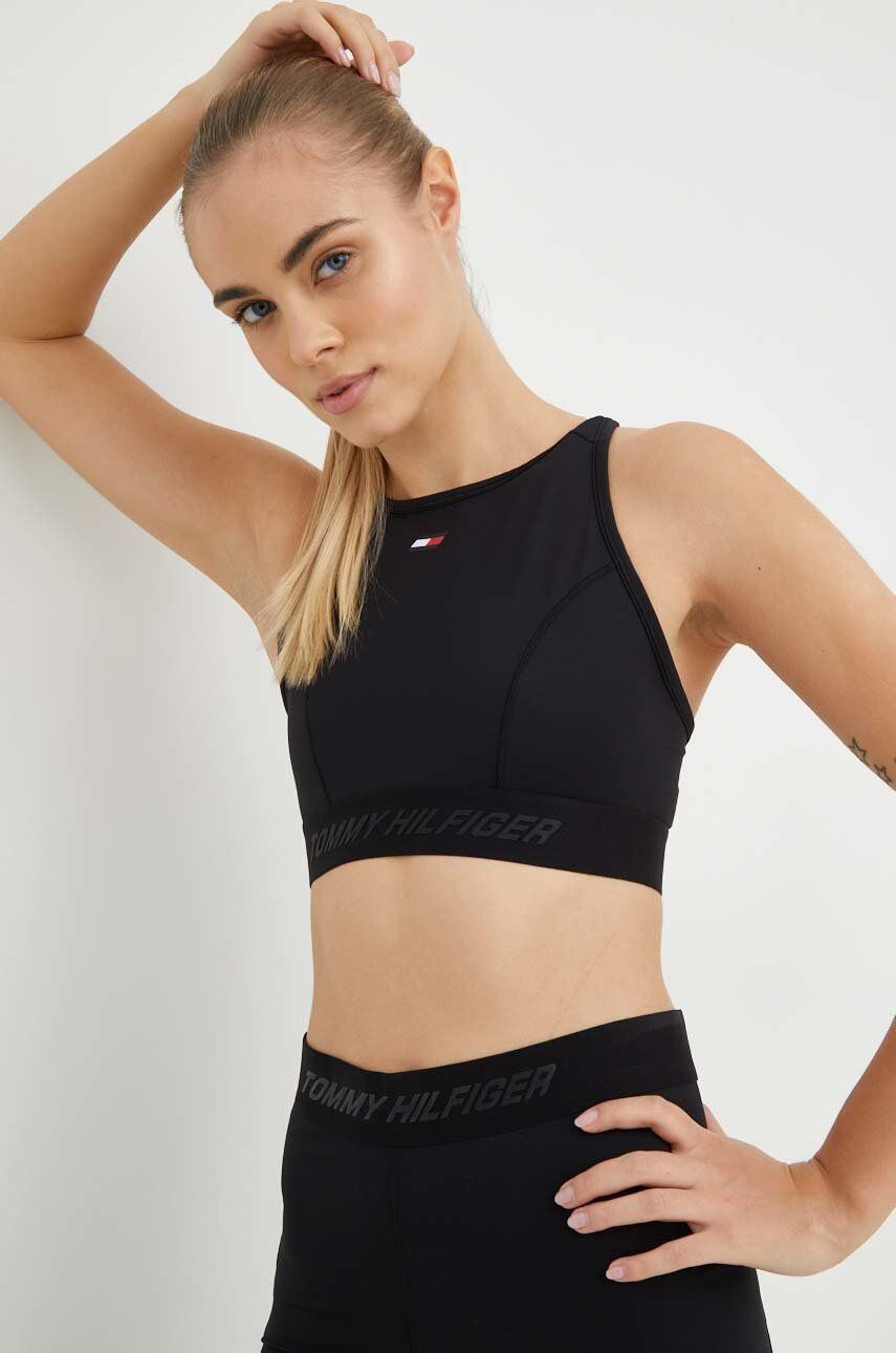 Tommy Hilfiger Sportovní podprsenka zelená barva - Pepit.cz