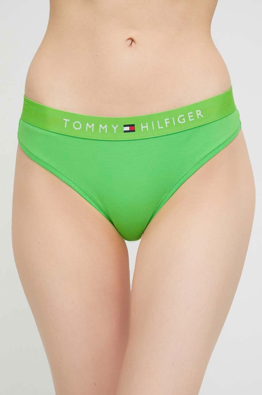 Tommy Hilfiger Tanga zelená barva - Pepit.cz