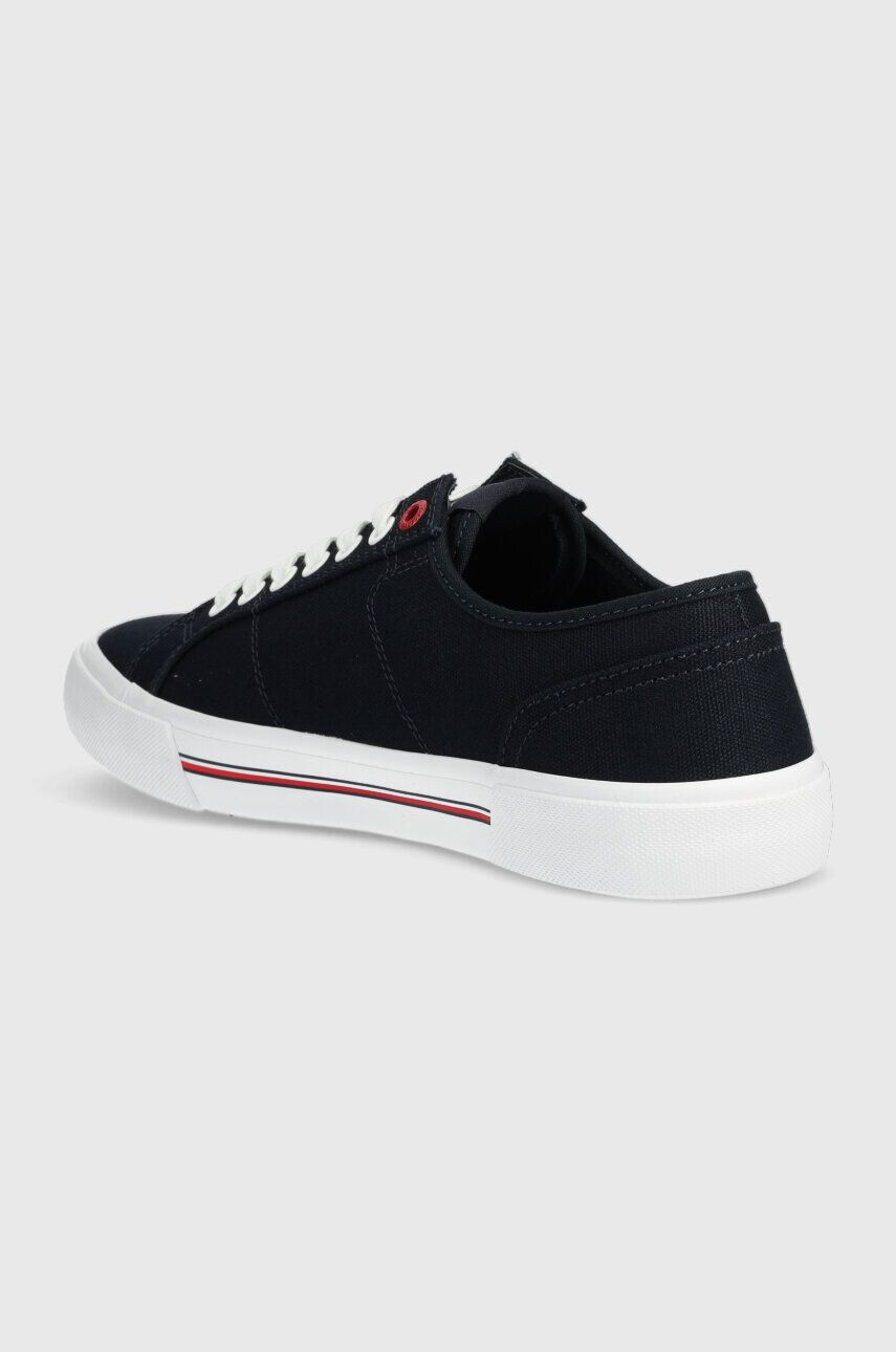 Tommy Hilfiger Tenisky CORE CORPORATE VULC CANVAS pánské tmavomodrá barva - Pepit.cz