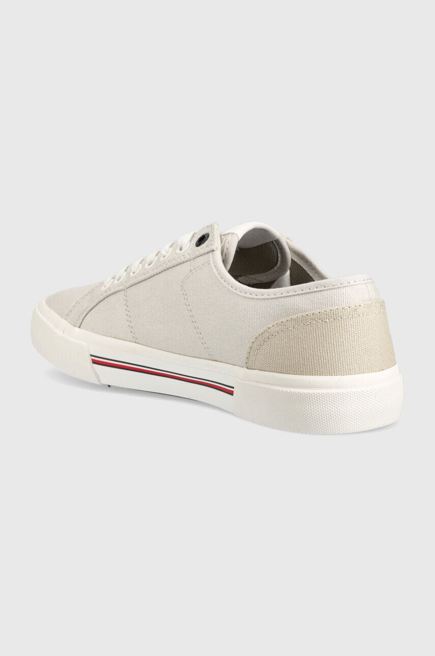 Tommy Hilfiger Tenisky CORE CORPORATE VULC CANVAS pánské šedá barva - Pepit.cz