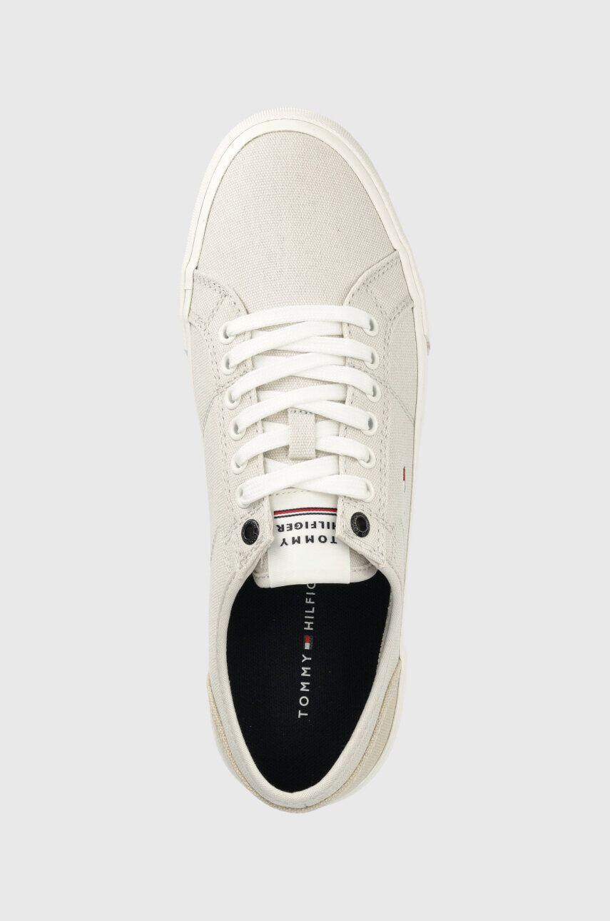 Tommy Hilfiger Tenisky CORE CORPORATE VULC CANVAS pánské šedá barva - Pepit.cz