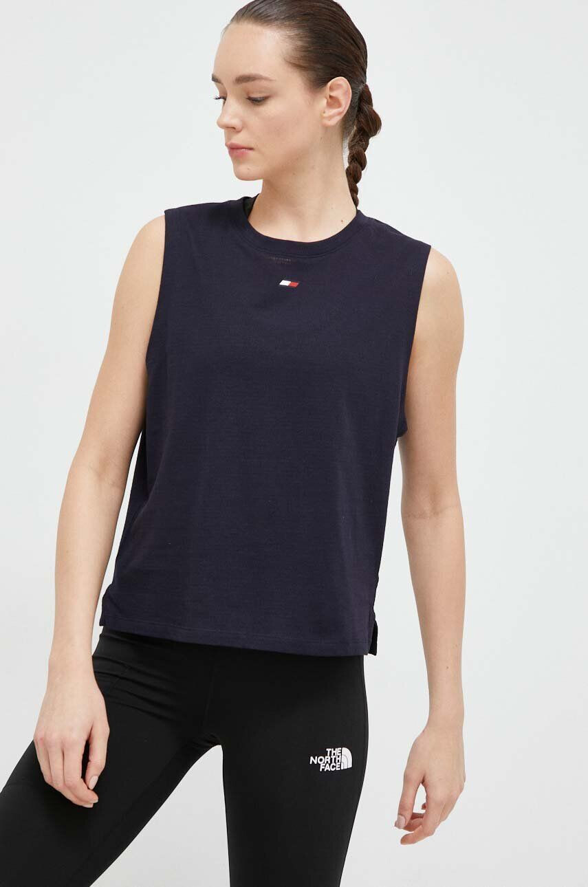 Tommy Hilfiger Top dámský tmavomodrá barva - Pepit.cz