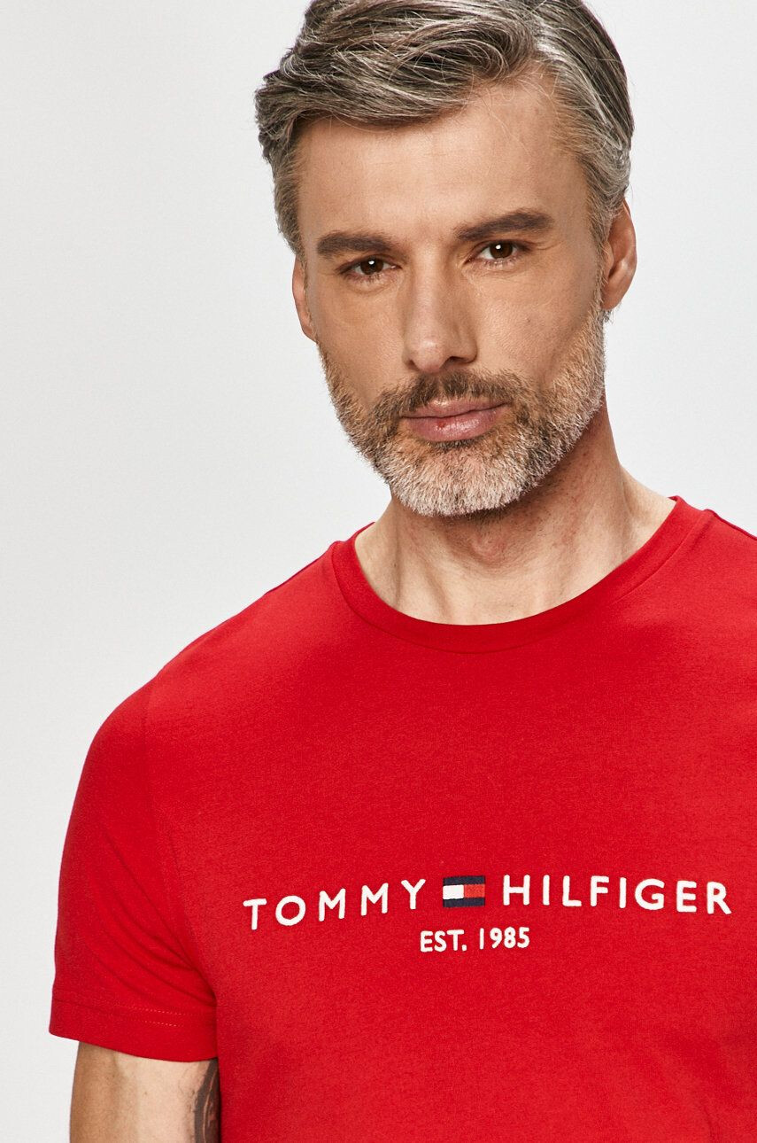 Tommy Hilfiger Tričko oranžová barva - Pepit.cz