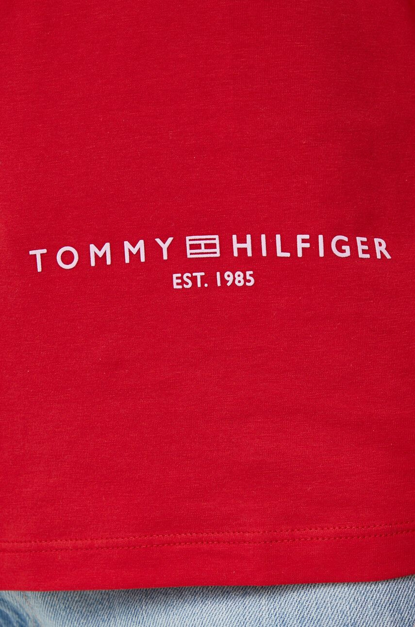 Tommy Hilfiger Tričko červená barva - Pepit.cz