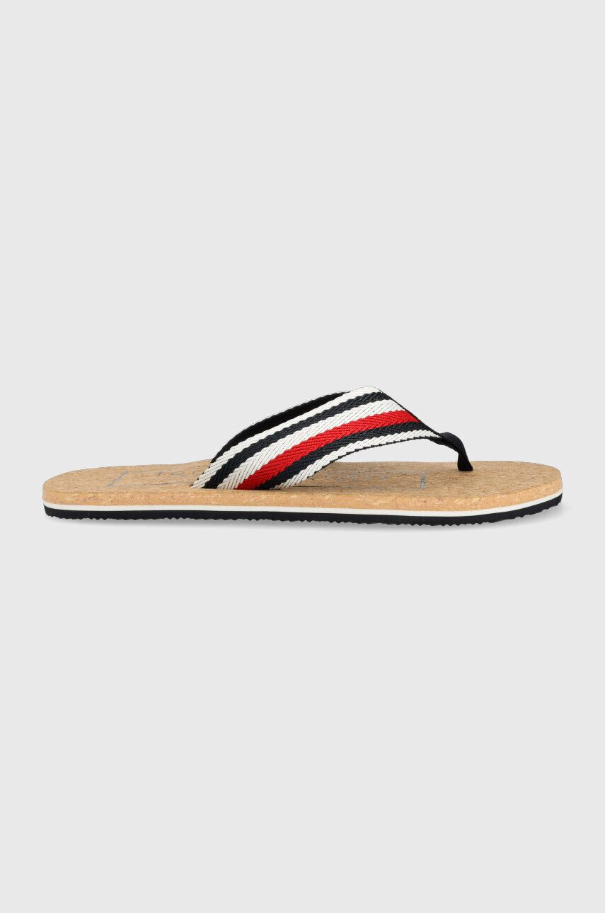 Tommy Hilfiger Žabky HILFIHER CORK BEACH SANDAL pánské tmavomodrá barva FM0FM04475 - Pepit.cz