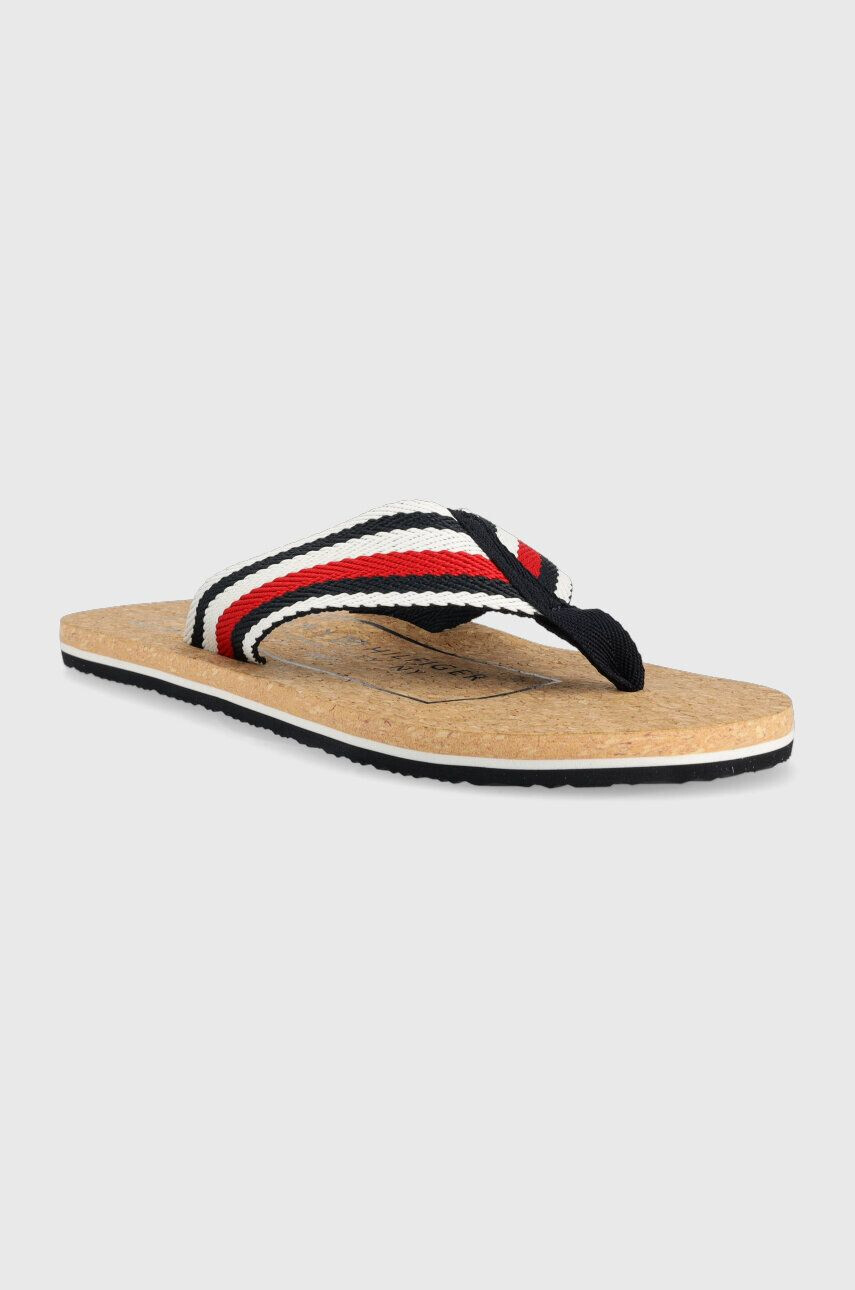 Tommy Hilfiger Žabky HILFIHER CORK BEACH SANDAL pánské tmavomodrá barva FM0FM04475 - Pepit.cz