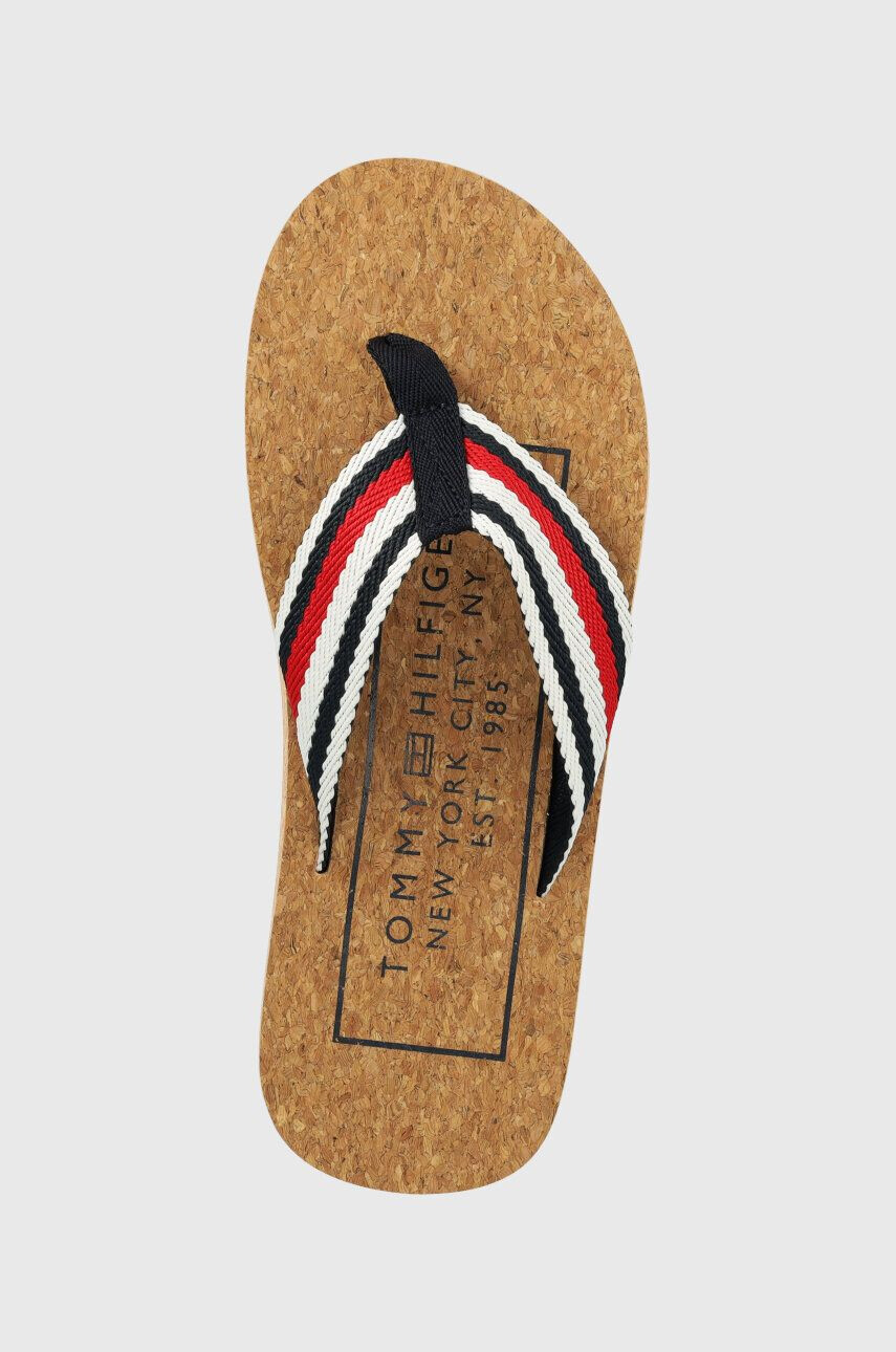 Tommy Hilfiger Žabky HILFIHER CORK BEACH SANDAL pánské tmavomodrá barva FM0FM04475 - Pepit.cz