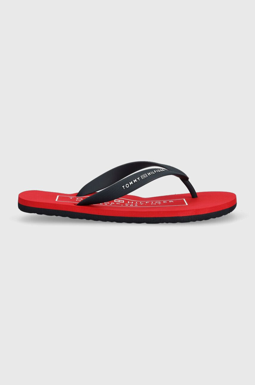 Tommy Hilfiger Žabky RUBBER HILFIGER BEACH SANDAL pánské tmavomodrá barva FM0FM04468 - Pepit.cz