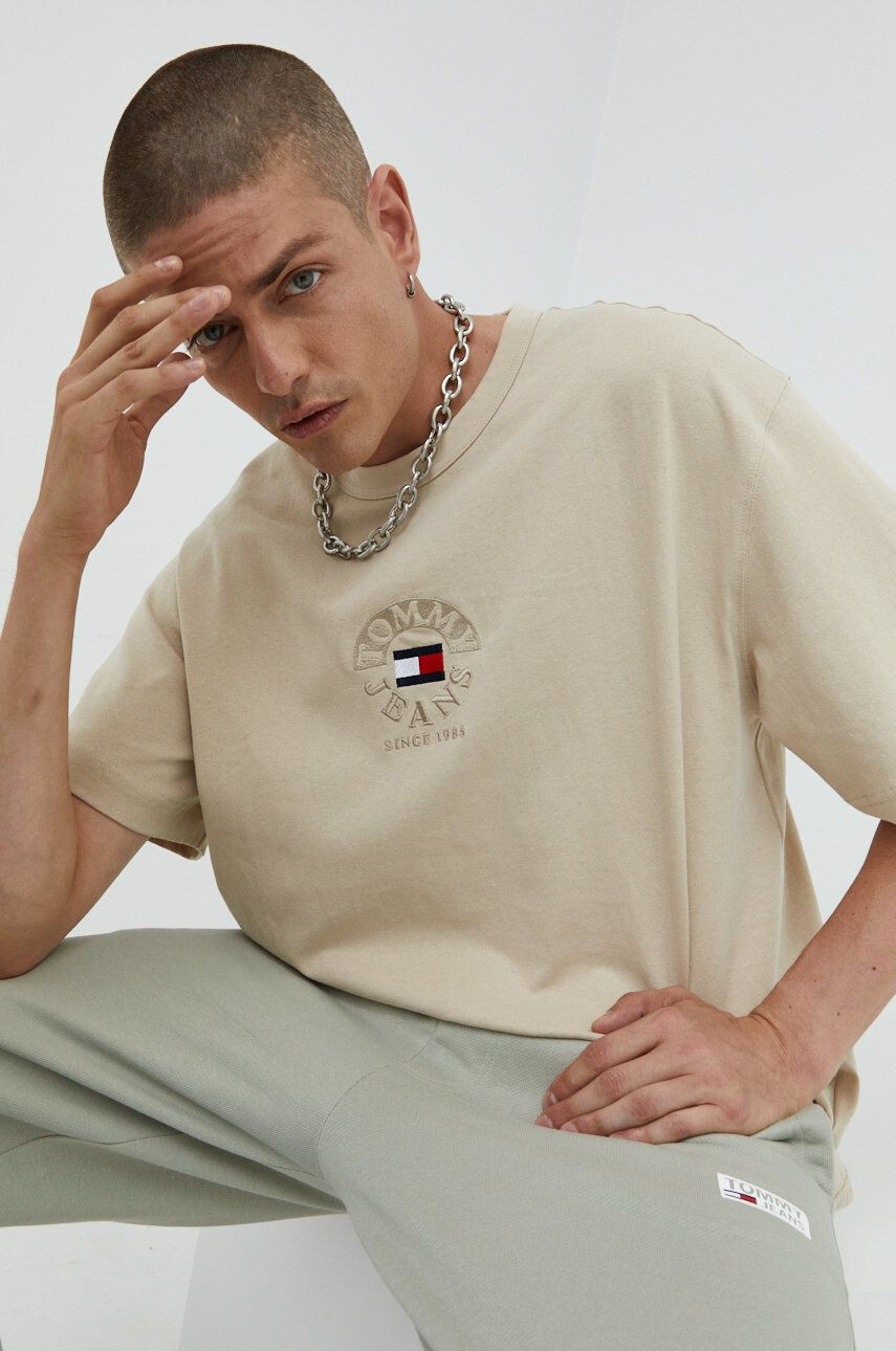 Tommy Jeans Bavlněné tričko s dlouhým rukávem - Pepit.cz