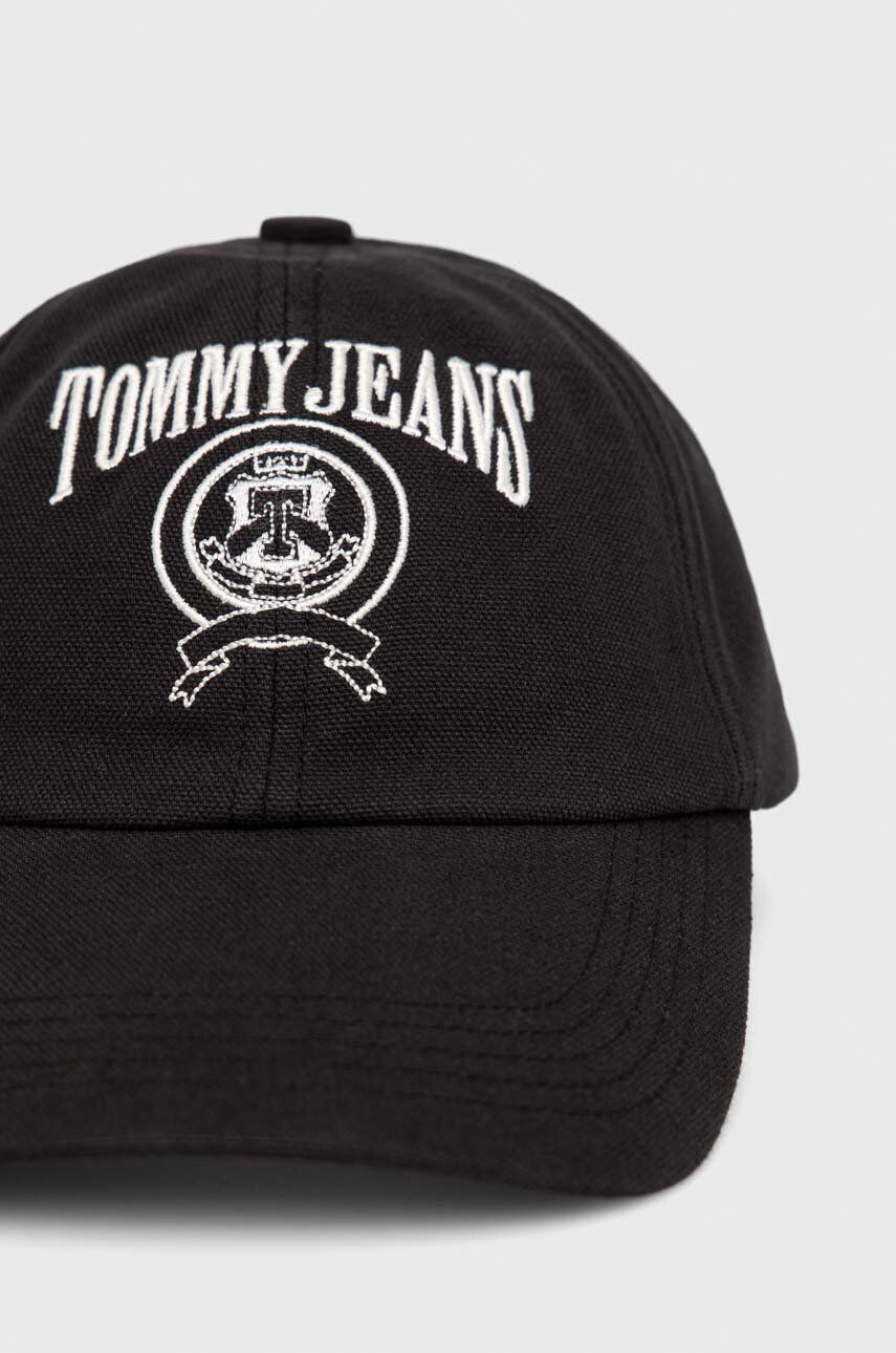 Tommy Jeans Bavlněná baseballová čepice růžová barva s aplikací - Pepit.cz