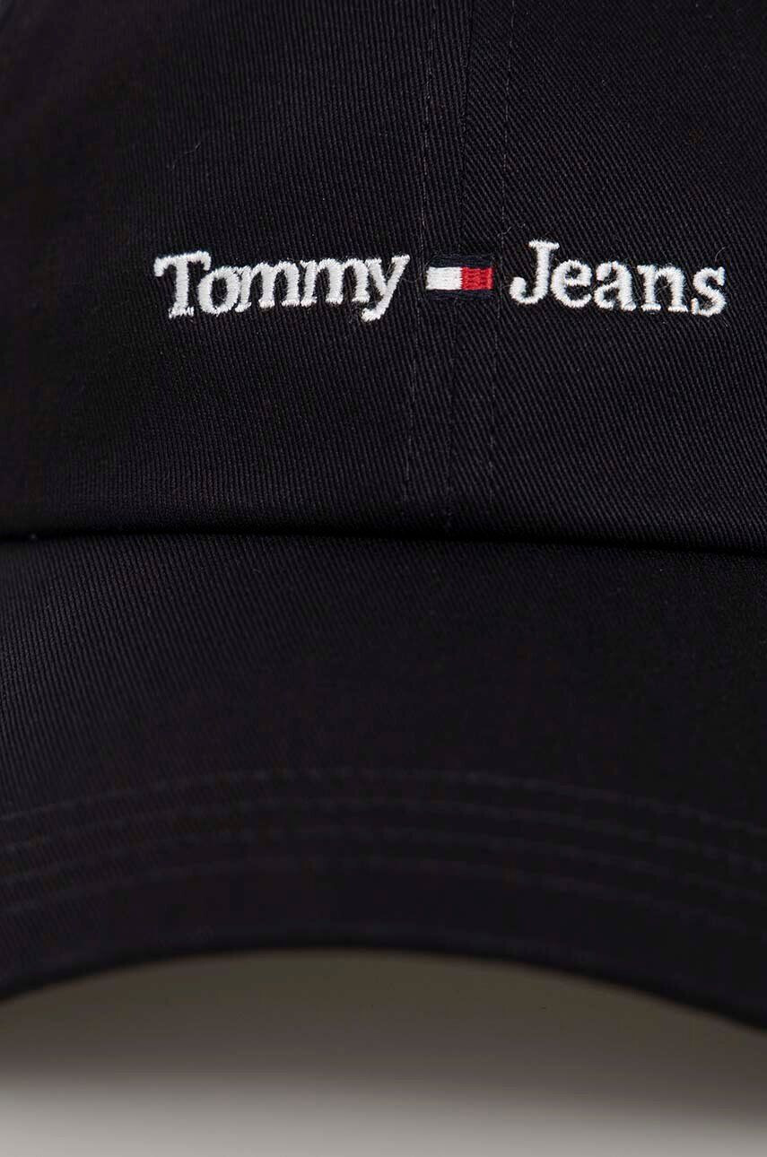 Tommy Jeans Bavlněná baseballová čepice černá barva s aplikací - Pepit.cz