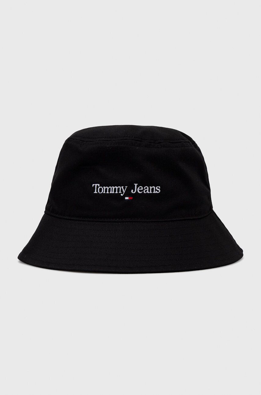 Tommy Jeans Bavlněná čepice černá barva - Pepit.cz