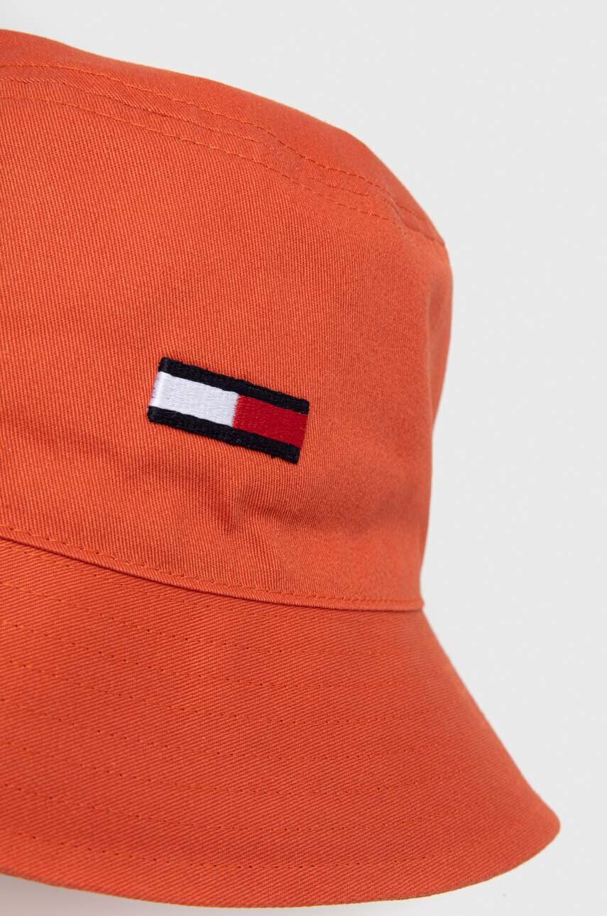 Tommy Jeans Bavlněná čepice oranžová barva - Pepit.cz