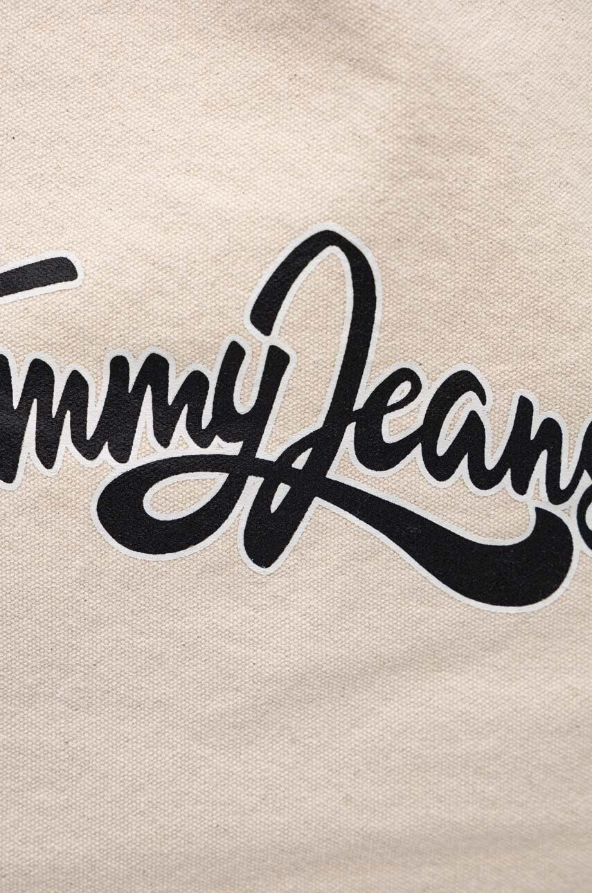 Tommy Jeans Bavlněná kabelka béžová barva - Pepit.cz