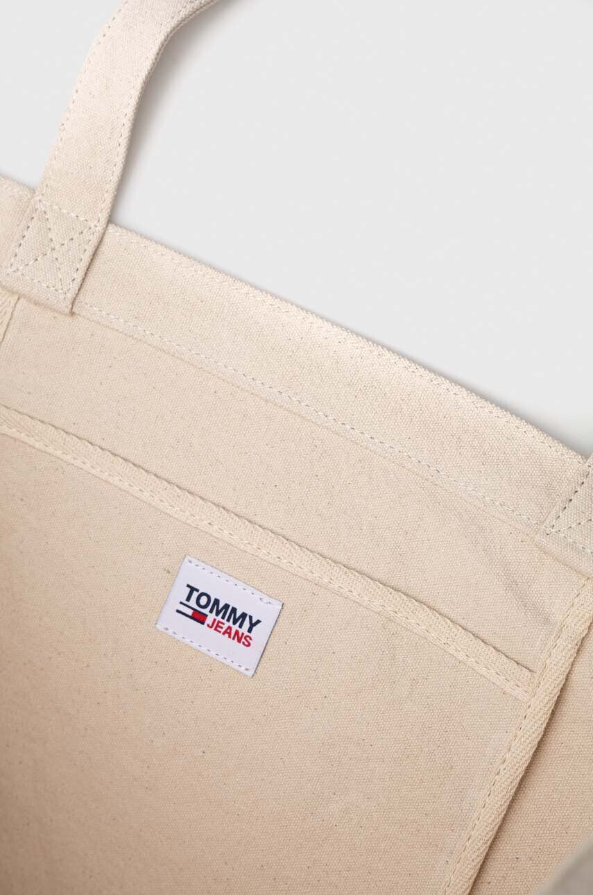 Tommy Jeans Bavlněná kabelka béžová barva - Pepit.cz