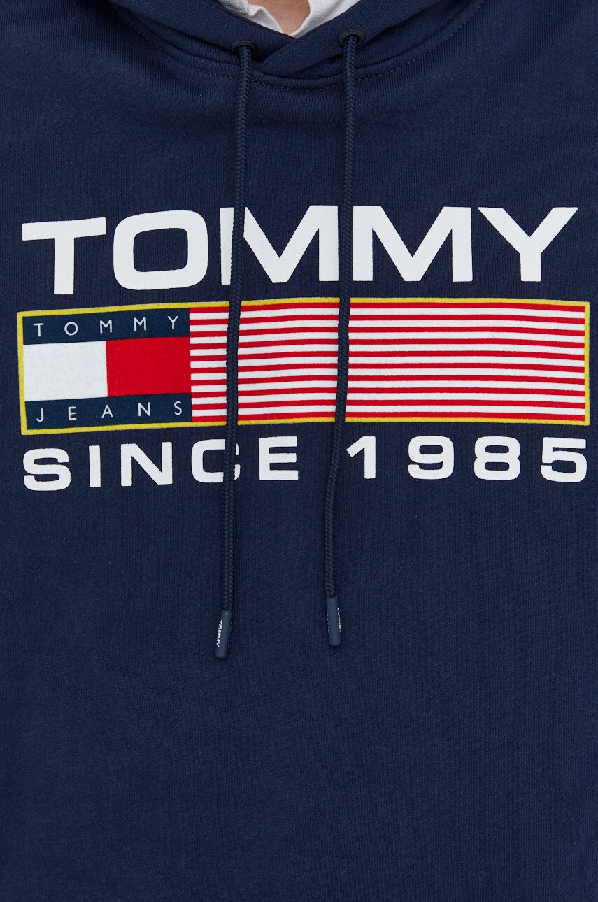 Tommy Jeans Bavlněná mikina pánská tmavomodrá barva s aplikací - Pepit.cz