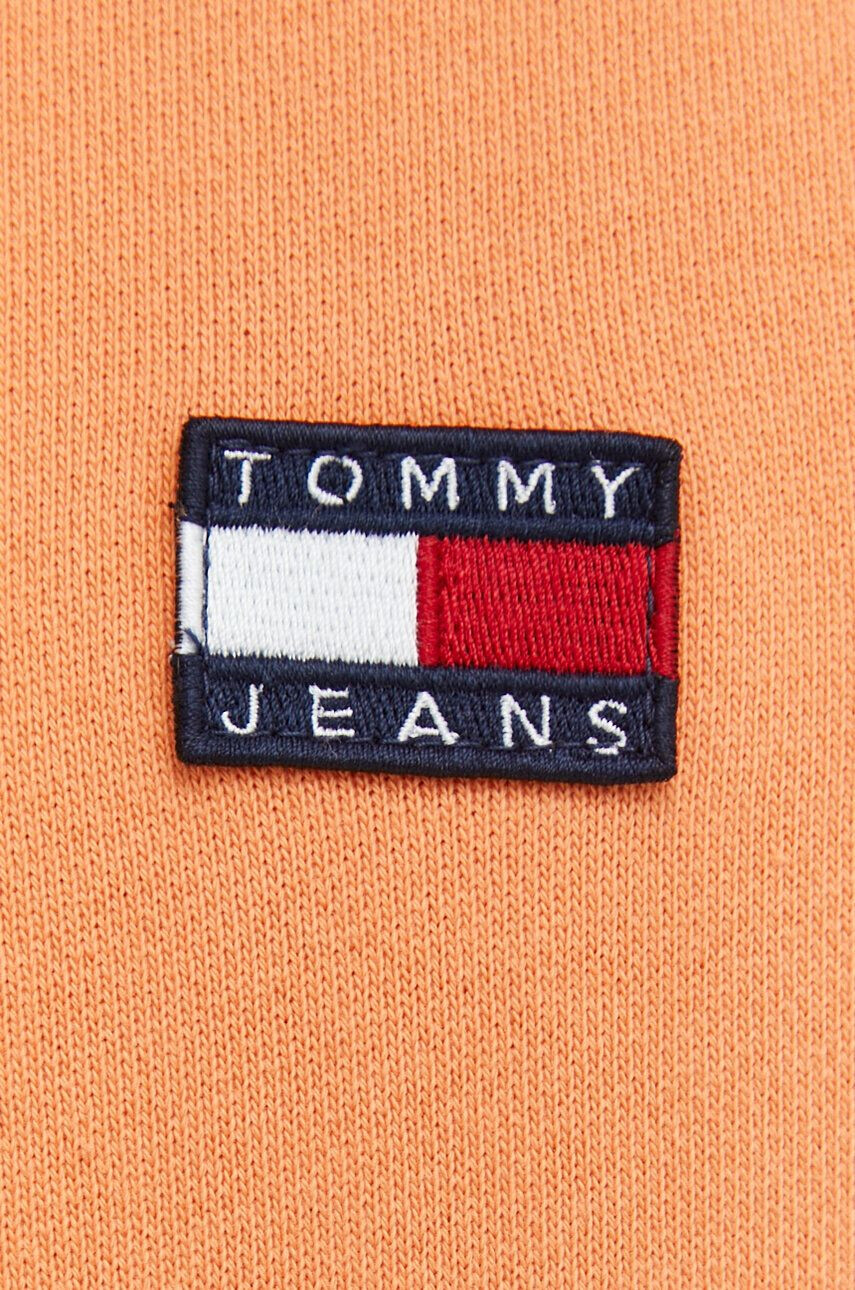 Tommy Jeans Bavlněná mikina pánská šedá barva s kapucí s potiskem - Pepit.cz