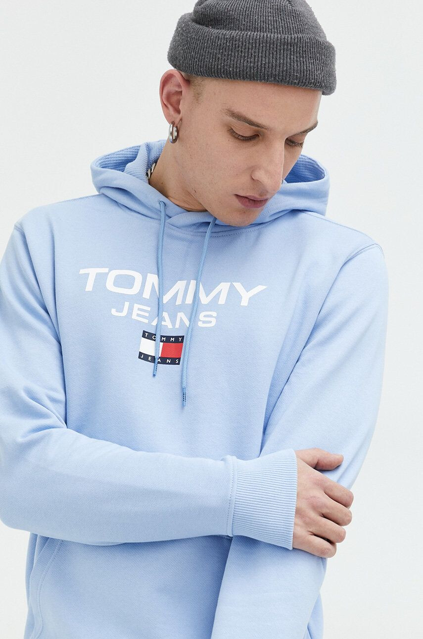 Tommy Jeans Bavlněná mikina pánská s kapucí s aplikací - Pepit.cz