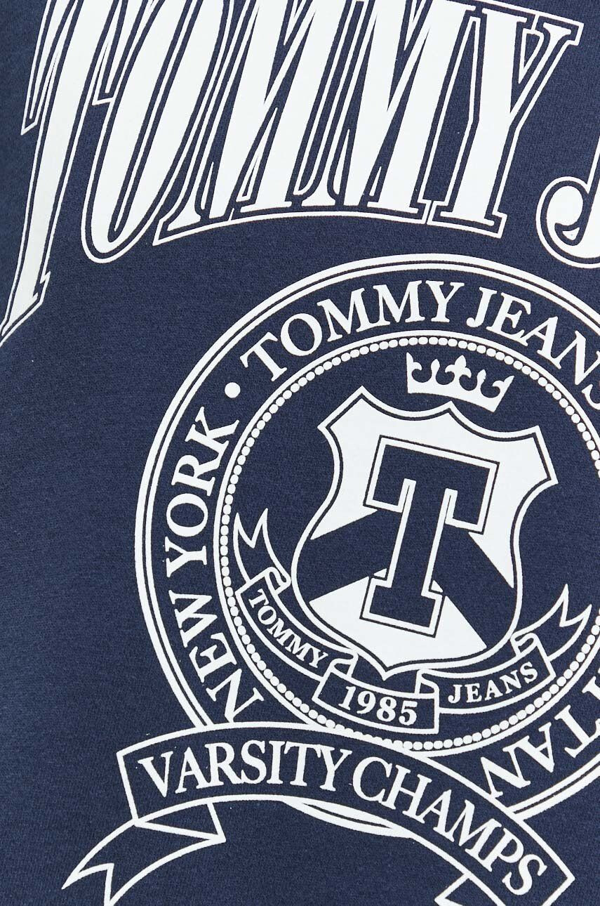 Tommy Jeans Bavlněná mikina pánská tmavomodrá barva s potiskem - Pepit.cz