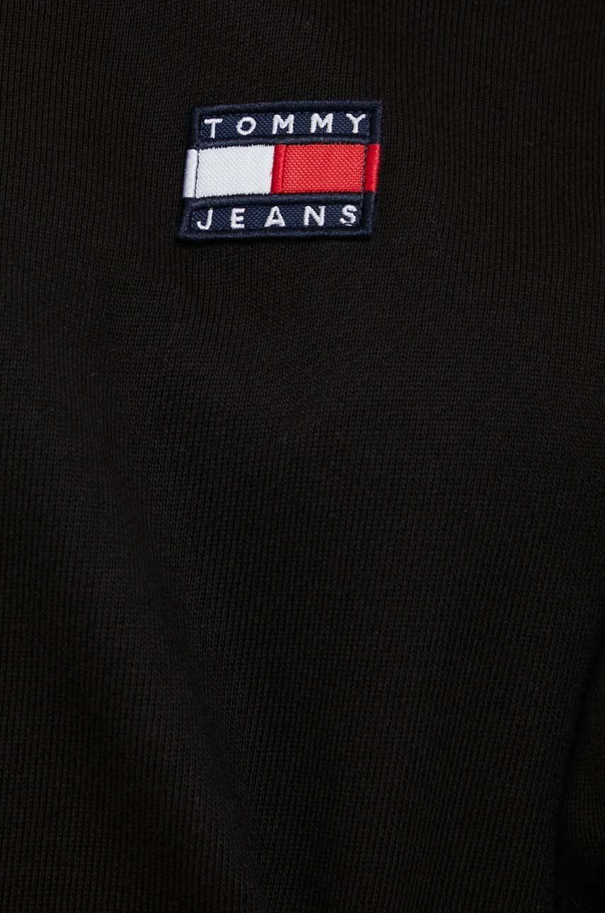 Tommy Jeans Bavlněná mikina pánská červená barva s kapucí s potiskem - Pepit.cz