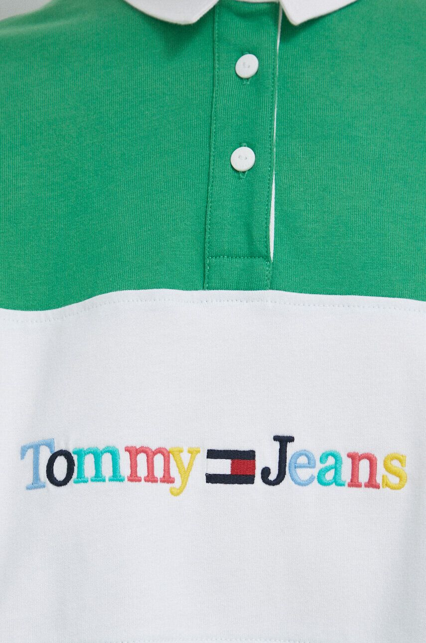 Tommy Jeans Bavlněná mikina pánská bílá barva s potiskem - Pepit.cz