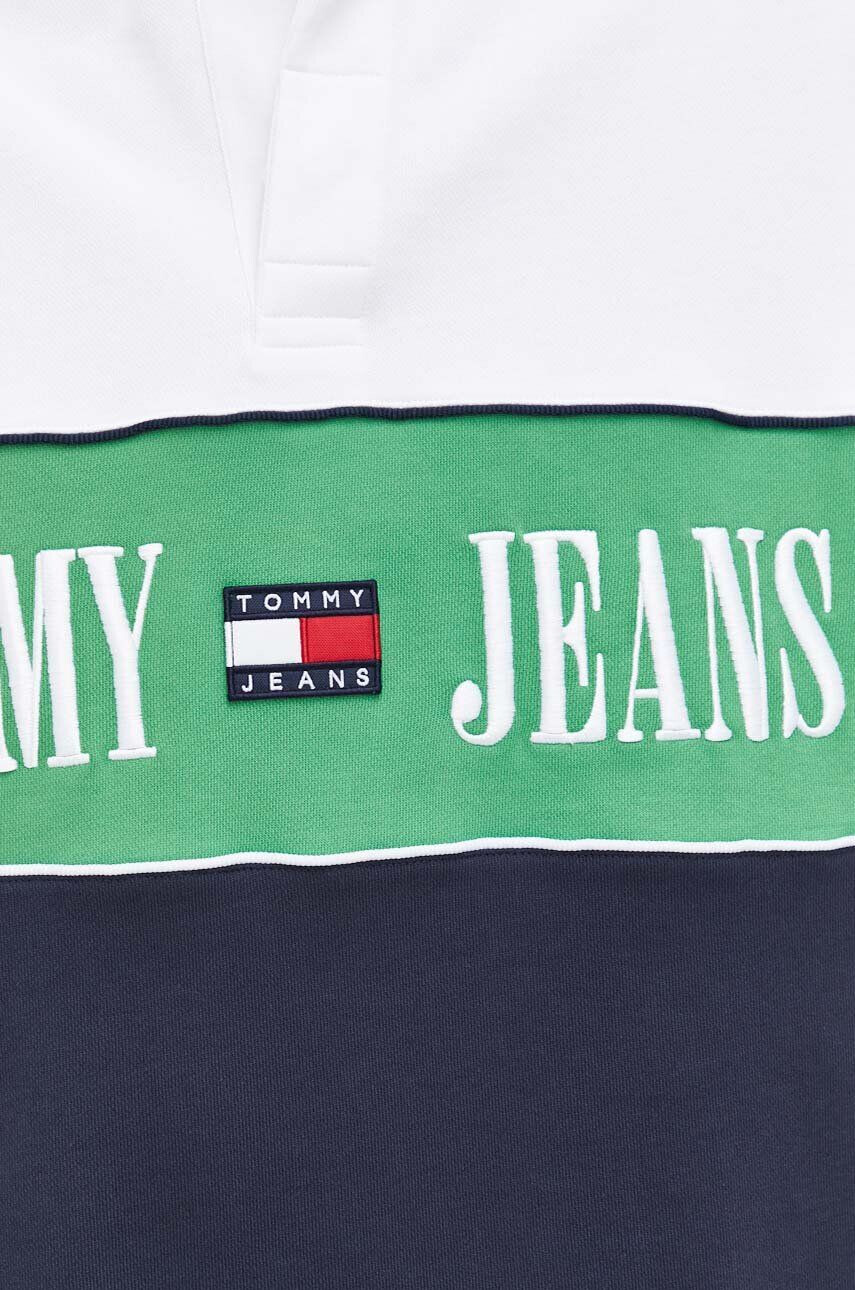 Tommy Jeans Bavlněná mikina pánská tmavomodrá barva s aplikací - Pepit.cz