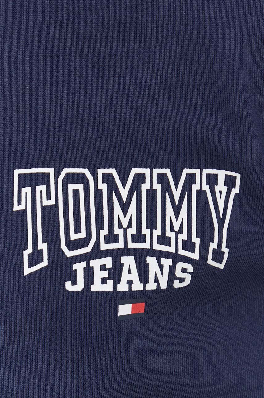 Tommy Jeans Bavlněná mikina pánská tmavomodrá barva s potiskem - Pepit.cz